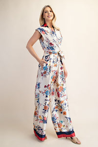 V-Neck Knotted Jumpsuit