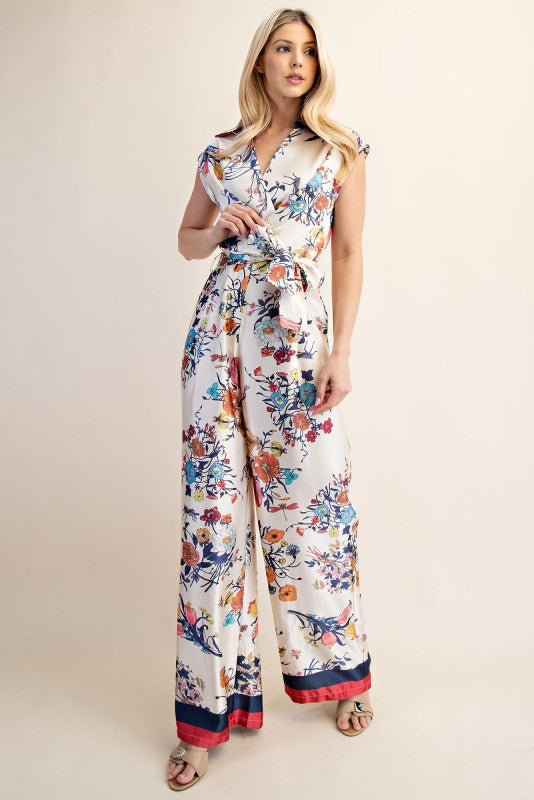 V-Neck Knotted Jumpsuit