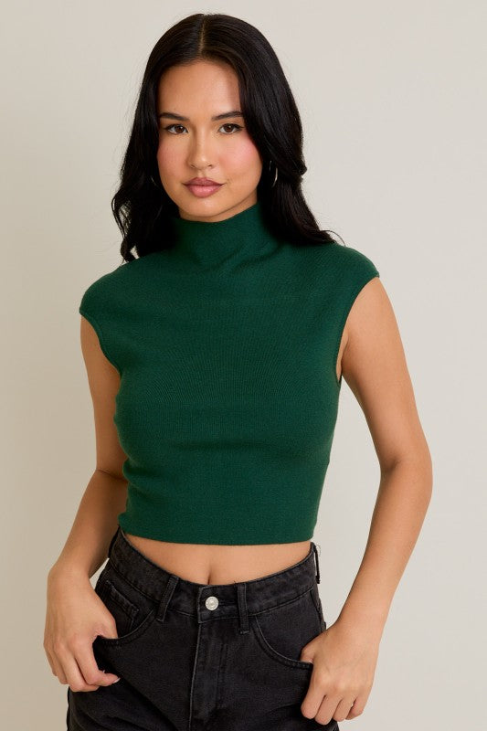 High Neck Sweater Top