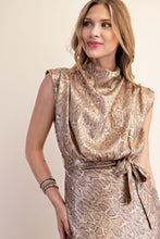 Load image into Gallery viewer, Mock Neck Sleeveless Midi Dress
