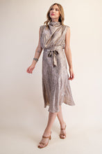 Load image into Gallery viewer, Mock Neck Sleeveless Midi Dress
