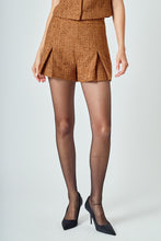 Load image into Gallery viewer, Tweed Pleated Shorts
