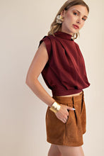 Load image into Gallery viewer, High Neck Back Zipper Top
