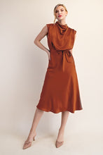 Load image into Gallery viewer, Cowl Neck Midi Dress
