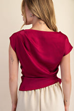 Load image into Gallery viewer, Boat Neck Waist Tie Blouse
