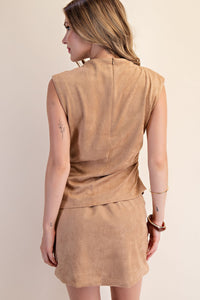 Mock Neck Sleeveless Top