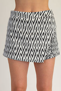 High Waist Asymmetrical Skort