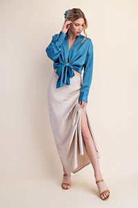Side-Slit Maxi Skirt