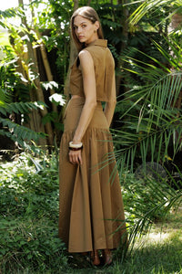 Utility Cropped Sleeveless Shirt