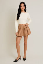 Load image into Gallery viewer, Boat Neck Back Tie Detail Fitted Sweater Top
