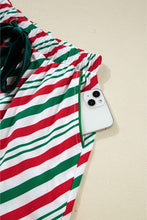 Load image into Gallery viewer, Christmas Velvet Ribbon Knot Silky 2pcs Pajama Set
