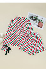 Load image into Gallery viewer, Christmas Velvet Ribbon Knot Silky 2pcs Pajama Set

