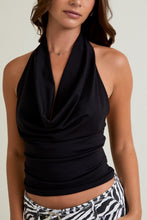 Load image into Gallery viewer, Cowl Neck Ruched Halter Top
