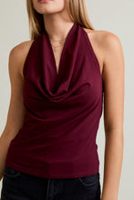 Load image into Gallery viewer, Cowl Neck Ruched Halter Top
