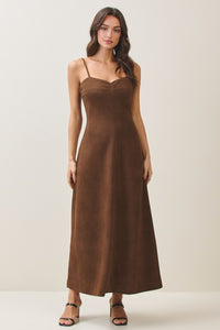 Vegan Suede Cami Dress