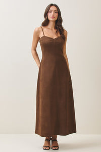 Vegan Suede Cami Dress