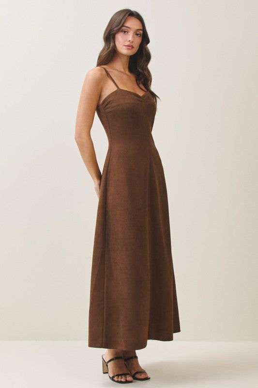 Vegan Suede Cami Dress