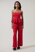 Load image into Gallery viewer, Arielle Jacquard Senny Peplum Top
