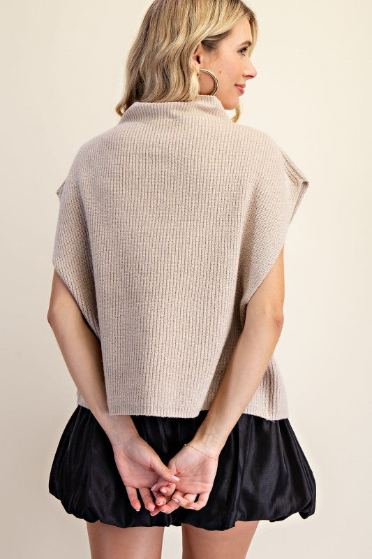 Mock Neck Oversized Sweater