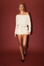 Load image into Gallery viewer, One-shoulder Sequin &amp; Metalic Yarn Detail Sweater
