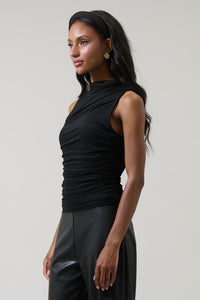 Odilia Ruched Sleeveless Blouse