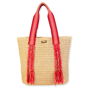 Sun N Sand Alessandra Natural Crochet Shoulder Tote