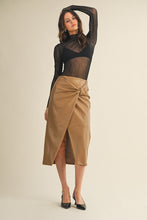 Load image into Gallery viewer, Knot Detail Asymmetric Wrap Skirt
