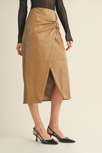 Load image into Gallery viewer, Knot Detail Asymmetric Wrap Skirt
