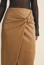 Load image into Gallery viewer, Knot Detail Asymmetric Wrap Skirt
