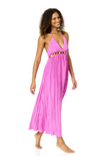Load image into Gallery viewer, Women's Gardenia V Neck Jewel Maxi Dress With Spaghetti Straps Cover Up
