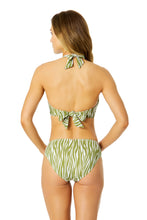 Load image into Gallery viewer, Women's Sierra Woodblock Tie Back Twist Front Halter Bikini Swim Top
