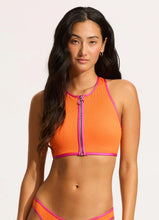 Load image into Gallery viewer, Beach Bound Zip Front Tank Bikini Top
