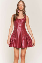 Load image into Gallery viewer, Red Sleeveless PU Dress
