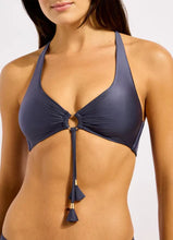 Load image into Gallery viewer, Belle Multi Fit Longline Triangle Bikini Top
