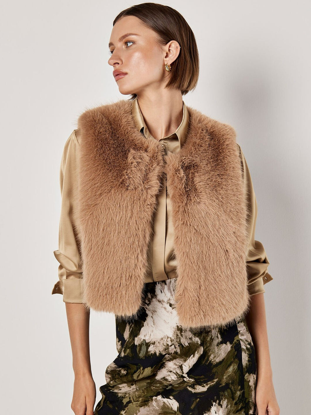 Fur Cropped Gilet