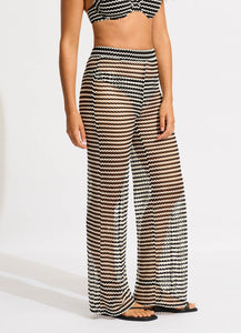 Mesh Effect Pant - Black