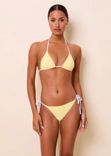 Load image into Gallery viewer, Solid &amp; Striped Iris Bikini Top Puckered Gingham Citrina

