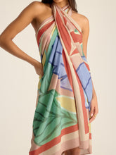 Load image into Gallery viewer, Samara Sarong - Retro Jungle Cotton Cupro
