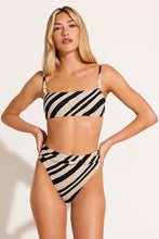 Load image into Gallery viewer, Terra High Waist Bottom - Sandbar Stripe Crepe Texture
