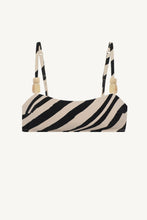 Load image into Gallery viewer, Terra Bralette Top - Sandbar Stripe Crepe Texture
