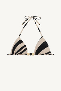 Terra Triangle Top - Sandbar Stripe Crepe Texture
