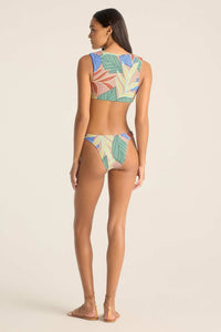 California High Leg Bottom - Retro Jungle Crepe Texture