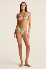 Load image into Gallery viewer, Cassia Crop Top - Retro Jungle Crepe Texture
