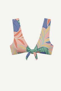 Cassia Crop Top - Retro Jungle Crepe Texture