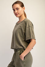 Load image into Gallery viewer, Rae Mode Mineral Washed Terry Butter Cropped Tee
