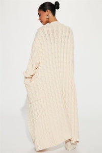 Cable Knit Long Duster