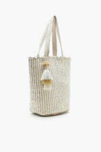 Load image into Gallery viewer, Natural Beauty Upcyled Hand Woven Tote
