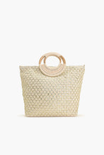 Load image into Gallery viewer, Honeycomb Natural Lurex Tote
