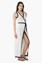 Load image into Gallery viewer, Dalmia Black And White Crochet Lace Fabric Cover Up

