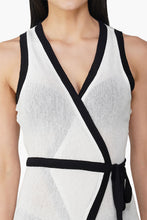Load image into Gallery viewer, Dalmia Black And White Crochet Lace Fabric Cover Up
